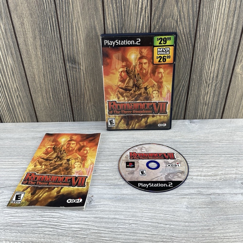 Romance of the Three Kingdoms VII (Sony PlayStation 2, 2002) Tested Working